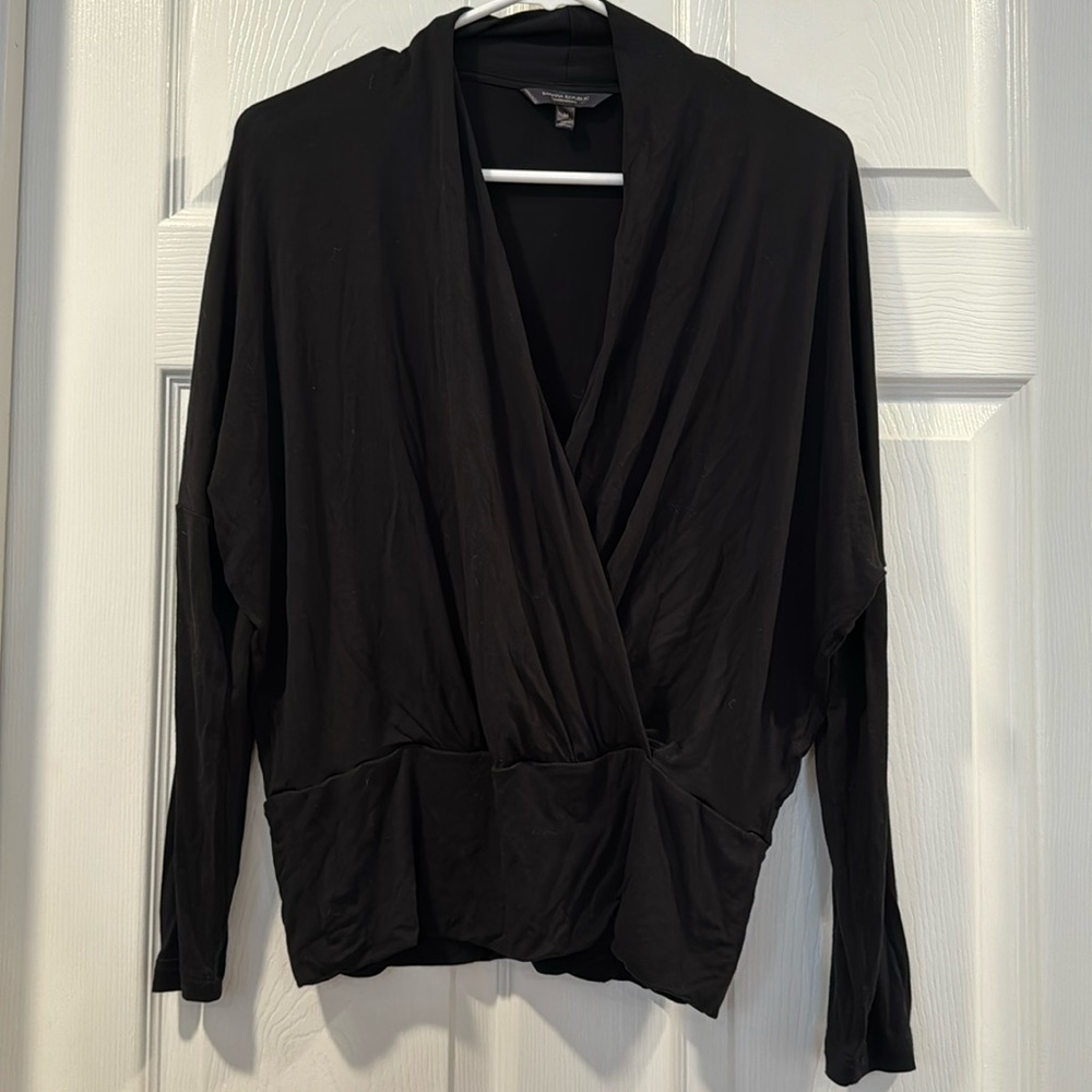 Banana Republic Threadsoft Black Crossover with Waistband